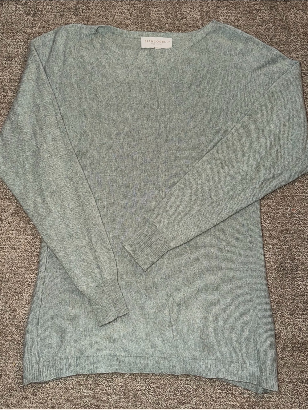 Bianco & Blu Light Green Crewneck Sweater